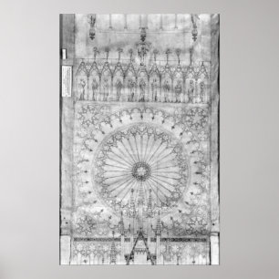 Design für das Fenster und die Galerie der Rose Poster