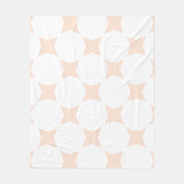 Design für das Muster "White & Peach" Fleecedecke (Vorderseite)