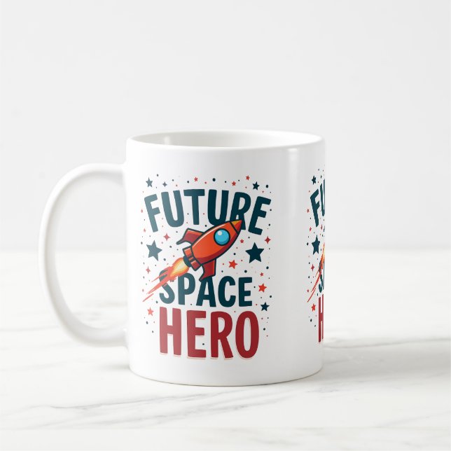Design für das nächste Raumschiff Retro Kaffeetasse (Links)