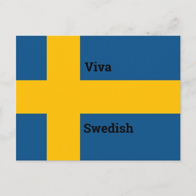 Design für das schwedische Wiva-Flag anpassen Postkarte (Vorderseite)