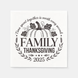 Design für das Thanksgiving-Familienandenken 2025 Serviette