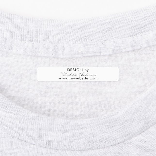 Design für das White-Script-Geschäft Etiketten (Befestigt)