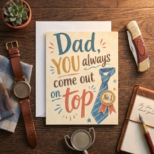 Design für den Papa, der immer ganz oben herauskom Karte