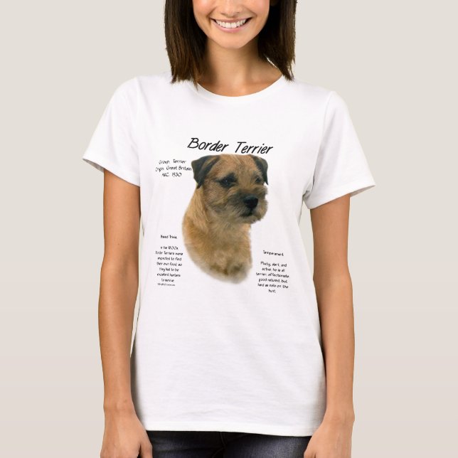 Design für den Verlauf von Border Terrier T-Shirt (Vorderseite)