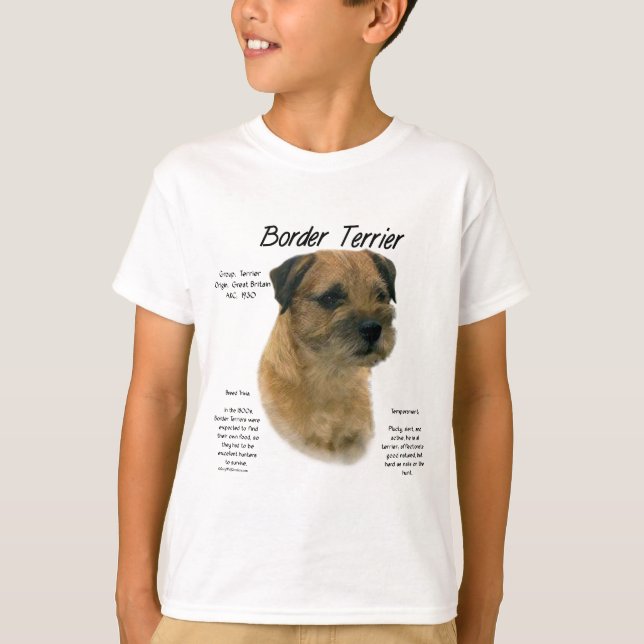 Design für den Verlauf von Border Terrier T-Shirt (Vorderseite)