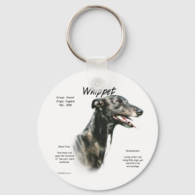 Design für den Whippet-Verlauf Schlüsselanhänger (Vorderseite)