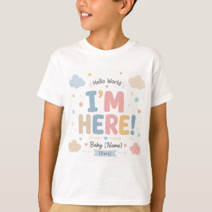 Design für die Ankündigung einer Neugeburt T-Shirt
