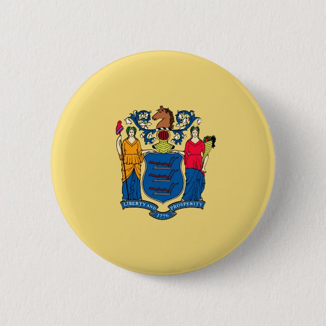 Design für die Flaggen des Staates New Jersey Button (Vorderseite)