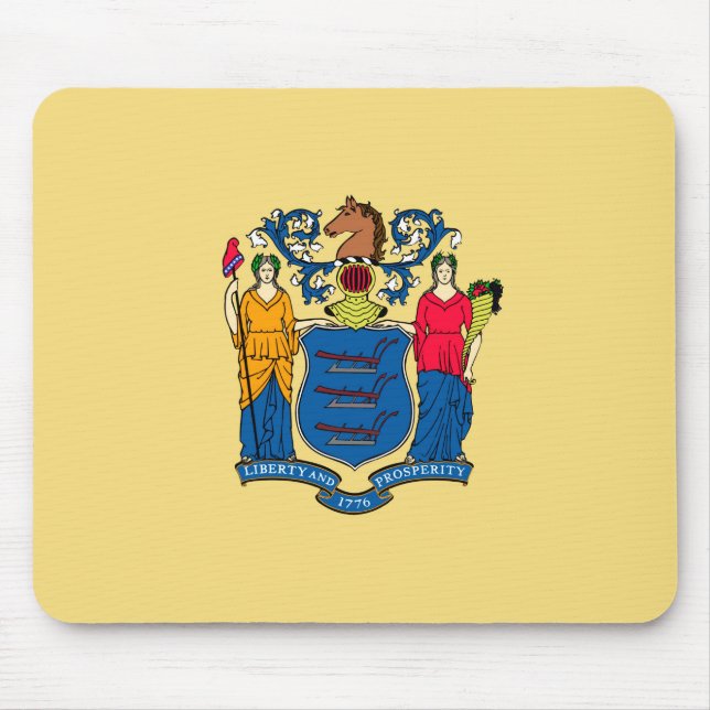Design für die Flaggen des Staates New Jersey Mousepad (Vorne)