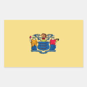 Design für die Flaggen des Staates New Jersey Rechteckiger Aufkleber