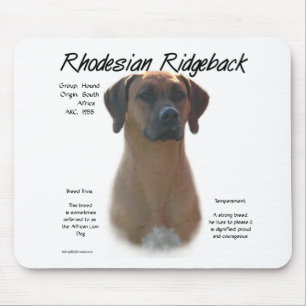 Design für die Geschichte von Rhodesian Ridgeback Mousepad