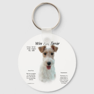 Design für die Geschichte von Wire Fox Terrier Schlüsselanhänger
