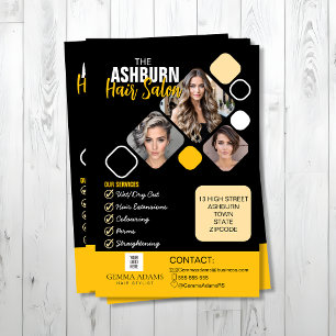 Design für die Haarstylistin - Design nach Maß in Flyer