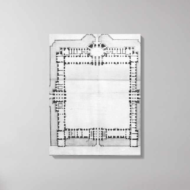 Design für die östlichen Gebäude des Louvre Leinwanddruck (Vorderseite)