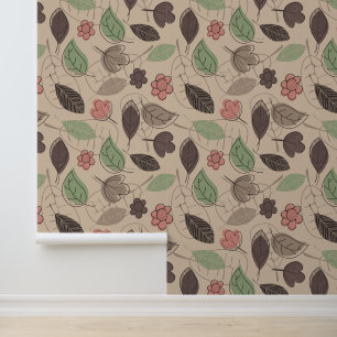 Design für Earthy Fall Foliage Tapete