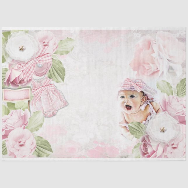 Design für eine Baby-Girl-Serie 2 Seidenpapier (Vorderseite)