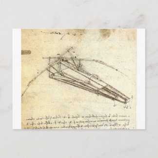 Design für eine Flugmaschine von Leonardo Da Vinci Postkarte