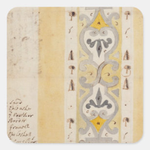 Design für einen Knot Garden, Bush Hill in der Näh Quadratischer Aufkleber