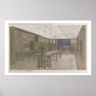 Design für einen Speisesaal, 1901 (Farblitho) Poster