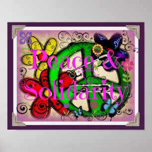 Design für Frieden und Solidarität Poster