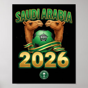 Design Für Fußball 2026 Saudi-Arabien-Mannschaft Poster