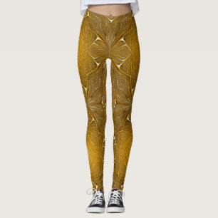 Design für goldenes Metallmuster Leggings