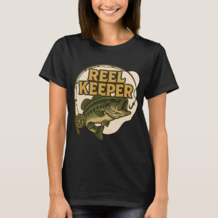Design für Großmaulbarsch-Angeln mit Spulenhalter T-Shirt
