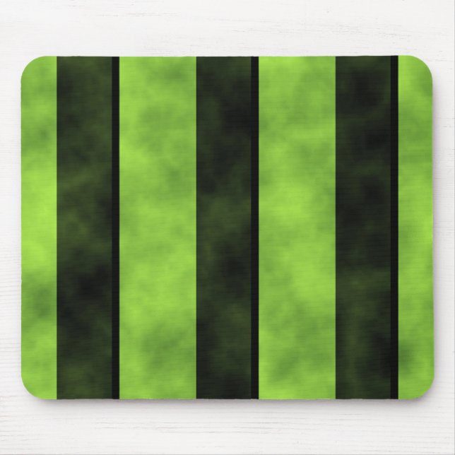Design für grüne und schwarze Streifen Mousepad (Vorne)