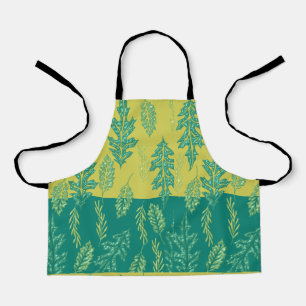 Design für grünes und gelbes Leaf Schürze