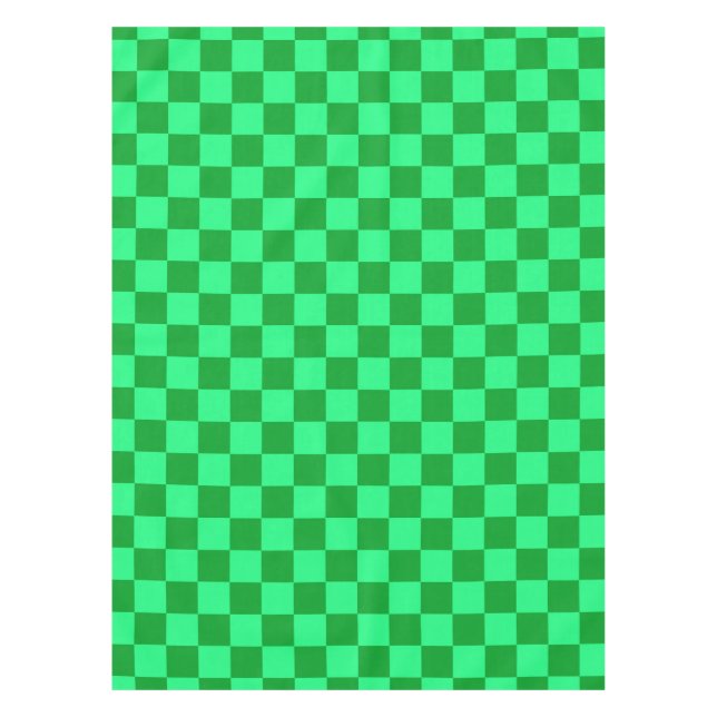 Design für helles und dunkelgrünes Schachbrett Tischdecke (Vorderseite)