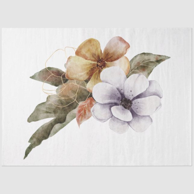 Design für Herbst und Blumen 14 Seidenpapier (Vorderseite)