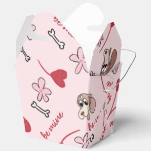 Design für Herz- und Basset-Hounds Geschenkschachtel