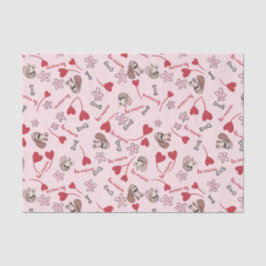 Design für Herz- und Basset-Hounds Seidenpapier