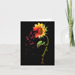Design für Hirnaneurysma-Bewusstsein Sonnenblume Ü Karte