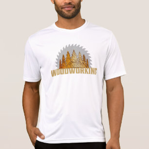 Design für Holzbearbeitungs-Sägeblatt mit Waldmoti T-Shirt