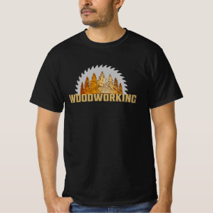 Design für Holzbearbeitungssägeblatt mit Waldmotiv T-Shirt