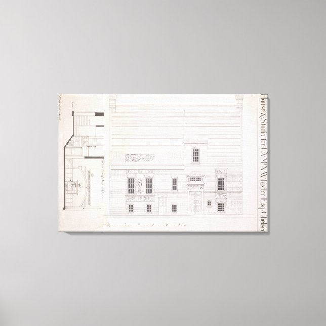 Design für House & Studio für J.A.M. Whistler Esq, Leinwanddruck (Vorderseite)