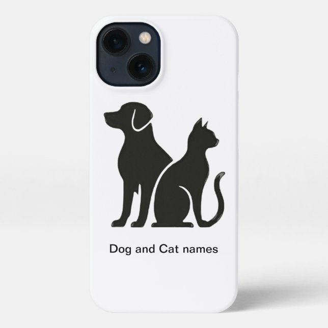 Design für Hunde und Katzen iPhone Hülle (Rückseite)