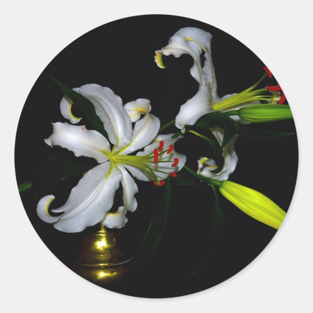 Design für irische Blume Runder Aufkleber (Vorderseite)