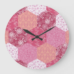 Design für japanische Stilmuster Große Wanduhr