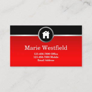 Design für klassische Schwarz- und Rote Visitenkar Visitenkarte
