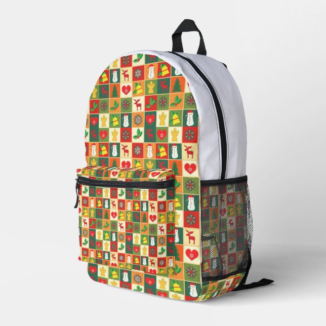 Design für kleine Bilder Bedruckter Rucksack (Rückseitige Ecke Rechts)