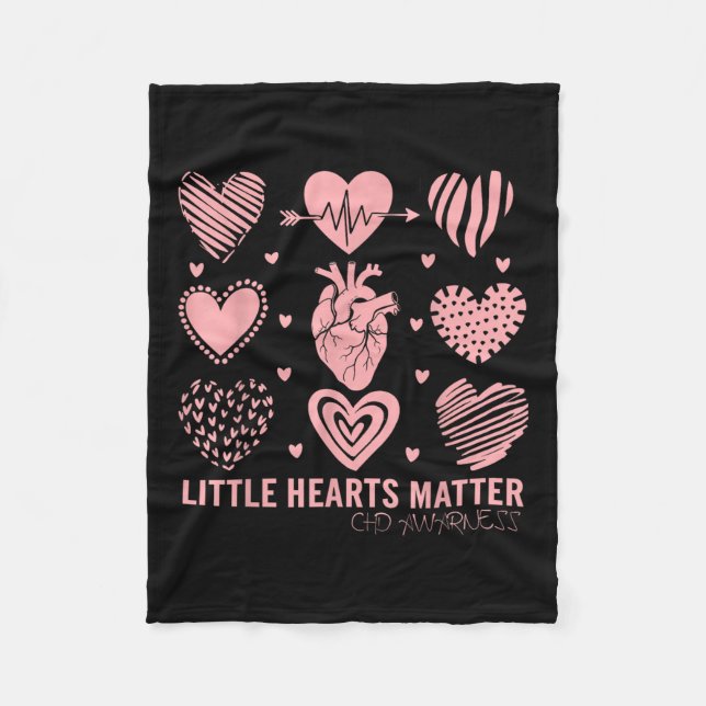 Design für kleine Herzklopfen für Herzadvoc Fleecedecke (Vorderseite)