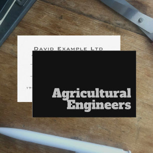 Design für kühne und klare Landwirtschaftsingenieu Visitenkarte