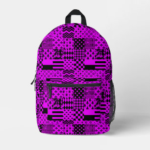 Design für lila Schwarz-Mischmuster Bedruckter Rucksack