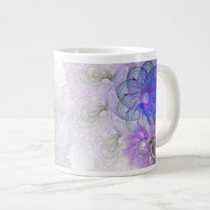 Design für lila und blaue Lacy-Abstrakte Blume Jumbo-Tasse