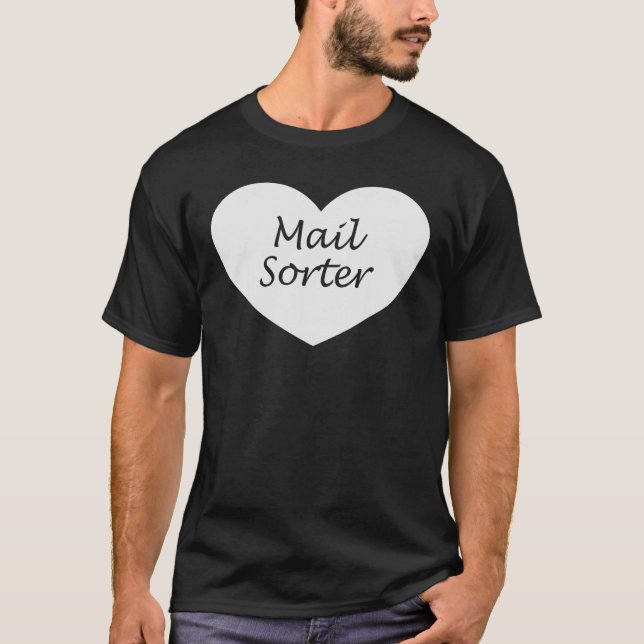 Design für Mail Sorter Herz T-Shirt (Vorderseite)