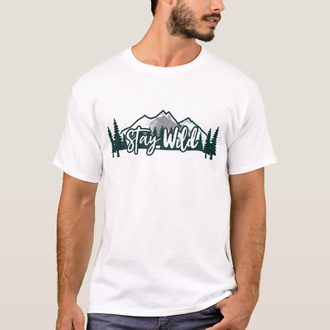 Design für Männer bleibe-Wild-T - Shirt (Vorderseite)