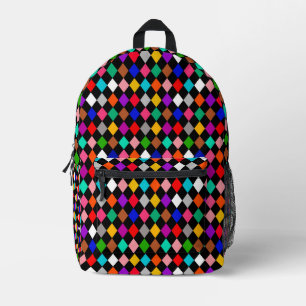 Design für mehrfarbiges Harlequin Diamonds Bedruckter Rucksack