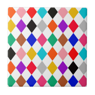 Design für mehrfarbiges Harlequin Diamonds Fliese